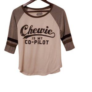 Star Wars Women's Shirt gray and white large